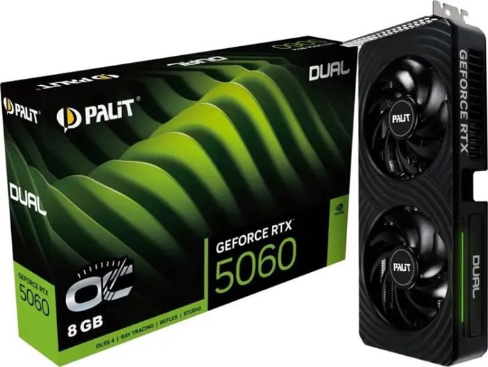 Видеокарта Palit GeForce RTX 5060 DUAL OC (NE75060S19P1-GB2063D) 104683