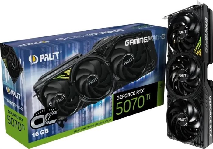 Видеокарта Palit GeForce RTX 5070 TI GAMINGPRO-S OC (NE7507TS19T2-GB2031U) 104697