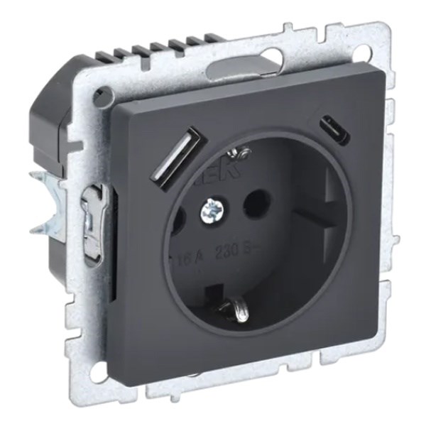 Розетка с заземлением  IEK BR-R14-16-U22-018-K53 157169