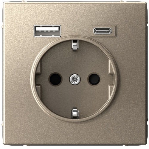 Розетка с заземлением с 2 USB  Systeme Electric GAL000532 157271