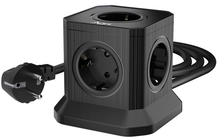 Сетевой фильтр  AGNI TP-VE4U5E-3m-black 157419
