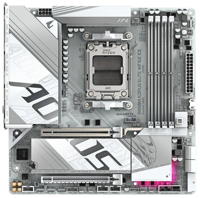 Материнская плата mATX GIGABYTE B850M AORUS ELITE WiFi6E ICE 1.1 107332