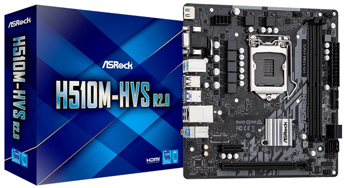 Материнская плата mATX ASRock H510M-HVS R2.0 107430