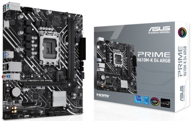 Материнская плата mATX ASUS PRIME H610M-K D4 ARGB 107460