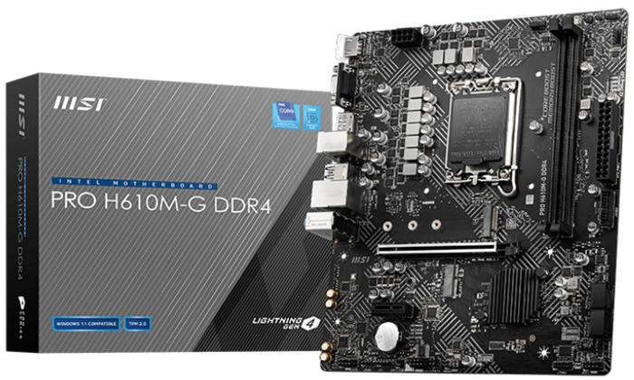 Материнская плата mATX MSI PRO H610M-G DDR4 107461