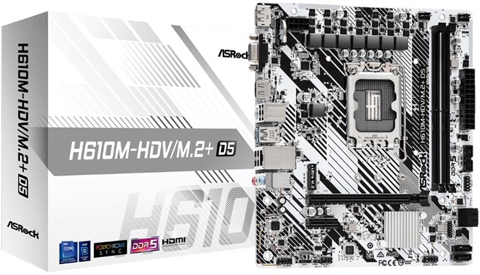 Материнская плата mATX ASRock H610M-HDV/M.2+ D5 107473