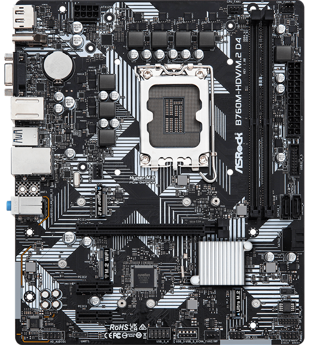 Материнская плата mATX ASRock B760M-HDV/M.2 D4 107492