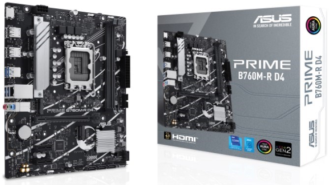 Материнская плата mATX ASUS PRIME B760M-R D4 107504
