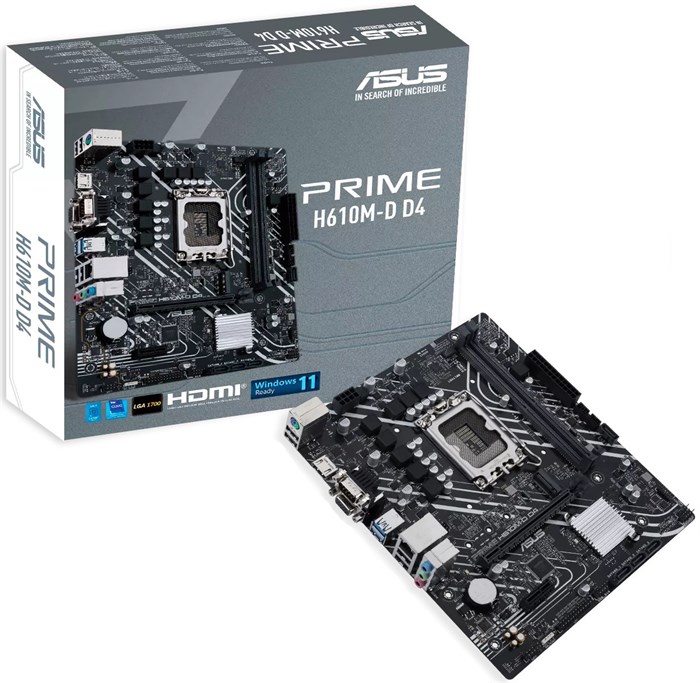 Материнская плата mATX ASUS PRIME H610M-D D4 107517