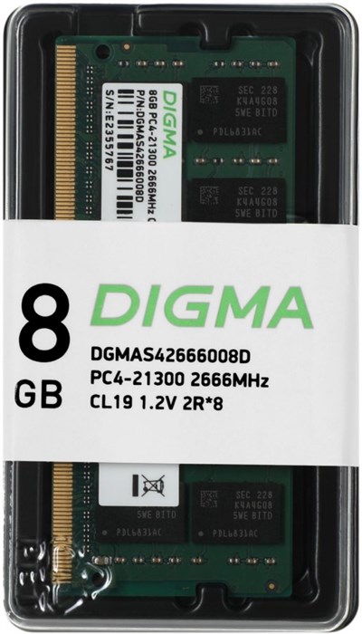 SODIMM DDR4 8GB Digma DGMAS42666008D 107763