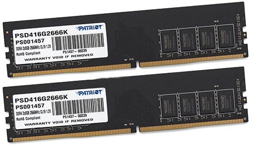 DDR4 16GB (2*8GB) Patriot Memory PSD416G2666K 107782