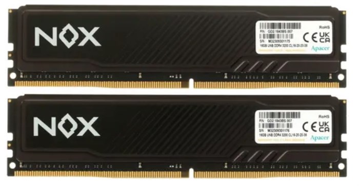Модуль памяти DDR4 32GB (2*16GB) Apacer AH4U32G32C28YMBAA-2 107922