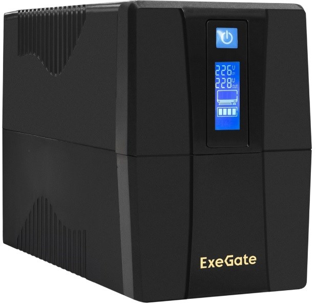 Источник бесперебойного питания  Exegate SpecialPro Smart LLB-1000.LCD.AVR.2SH.RJ.USB 101318
