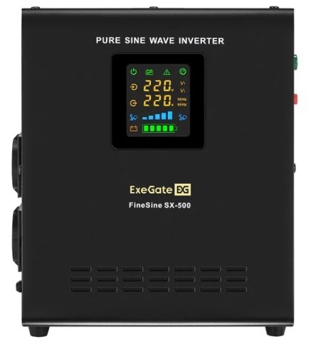 Источник бесперебойного питания  Exegate FineSine SX-500.LCD.AVR.2SH 101363