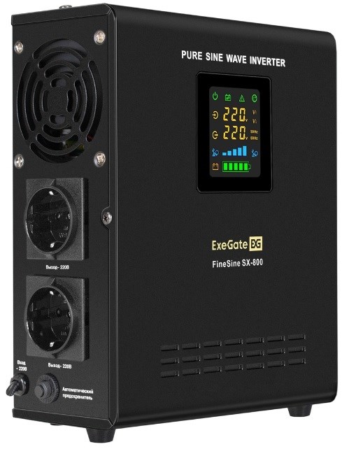 Источник бесперебойного питания  Exegate FineSine SX-800.LCD.AVR.2SH 101395