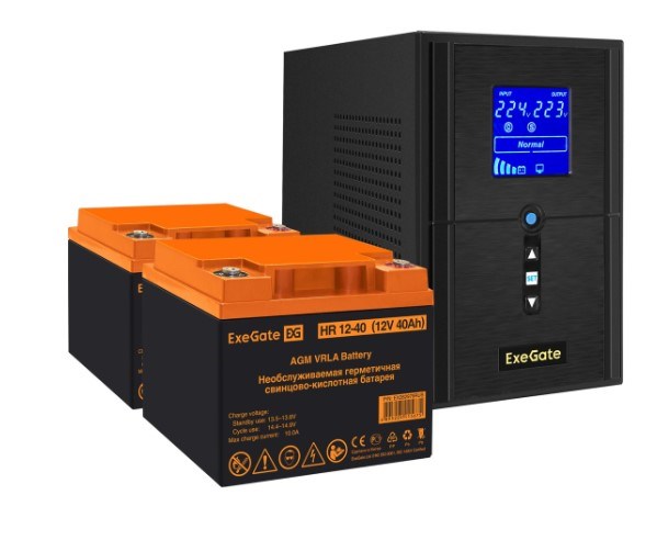 Комплект  Exegate SineTower SZ-1500.LCD.AVR.2SH.1C13.USB 101473