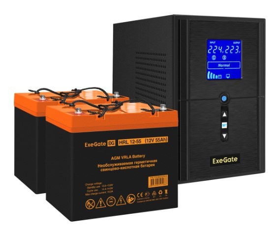 Комплект  Exegate SineTower SZ-1500.LCD.AVR.2SH.1C13.USB 101493