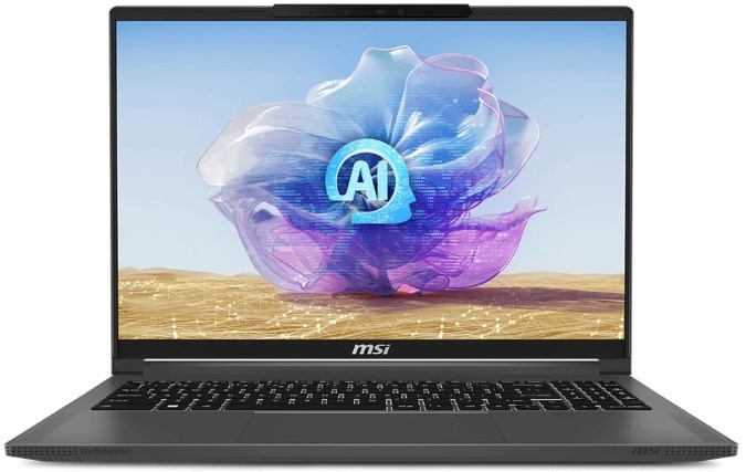 Ноутбук  MSI CreatorPro 16 AI Studio A1VKG-406RU 16 ", Core Ultra 7, 32 Гб RAM, 1 Тб SSD, GeForce RTX 3000 Ada, Серый 115471