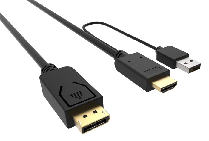 Кабель интерфейсный DisplayPort-HDMI Buro HDMI-DP-2M 121076