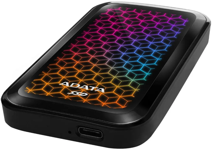 Внешний SSD USB 3.2 Gen 2 Type-C ADATA ASE770G-2TU32G2-CBK 2048 ГБ 121678