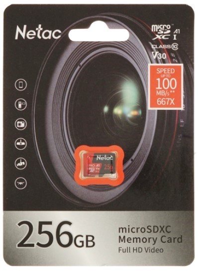 Карта памяти MicroSDXC 256GB Netac NT02P500PRO-256G-S 121998