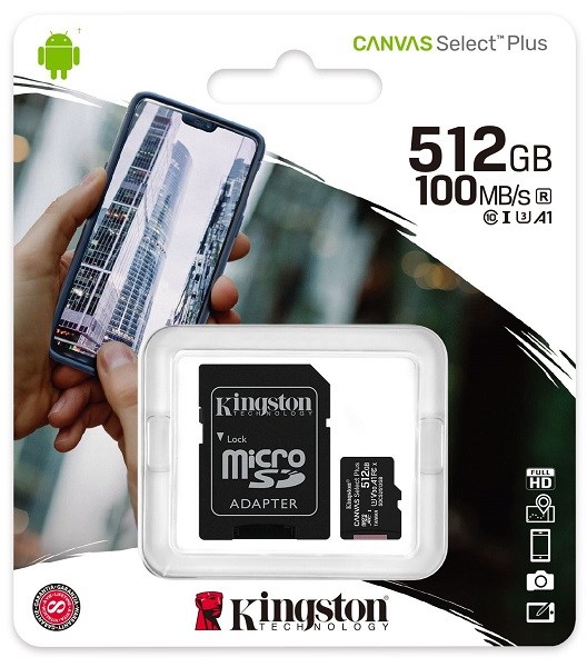 Карта памяти MicroSDXC 512GB Kingston SDCS2/512GB 122029