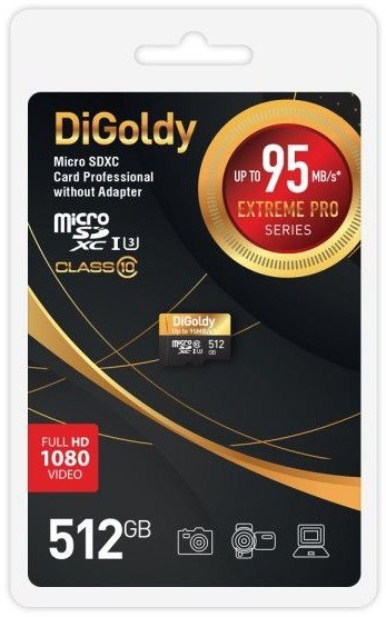 Карта памяти MicroSDXC 512GB DiGoldy DG512GCSDXC10UHS-1-ElU3 w 122036