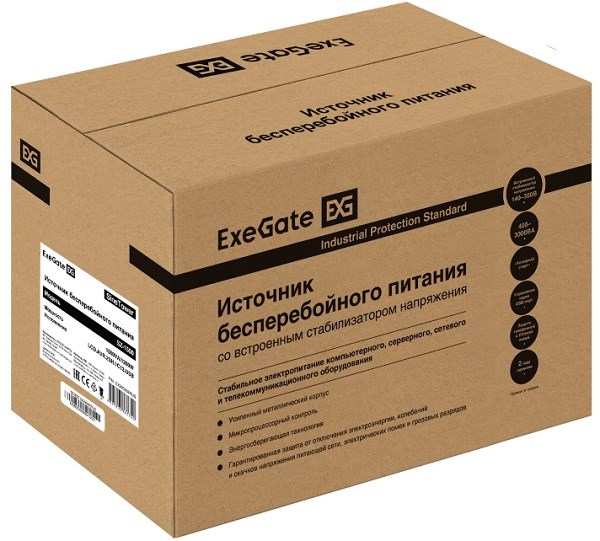 Комплект  Exegate SineTower SZ-1500.LCD.AVR.2SH.1C13.USB 102412