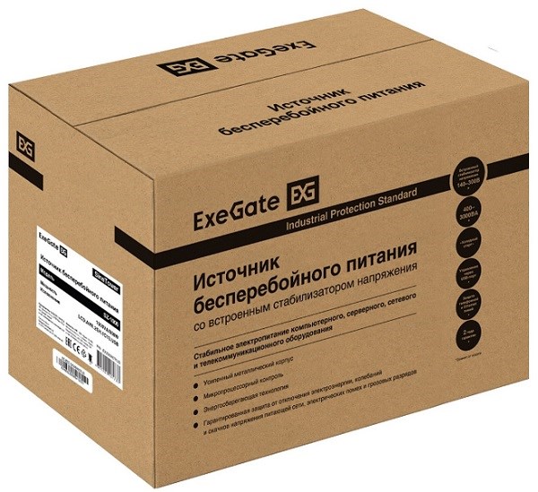 Комплект  Exegate SineTower SZ-1000.LCD.AVR.2SH.1C13.USB 102416