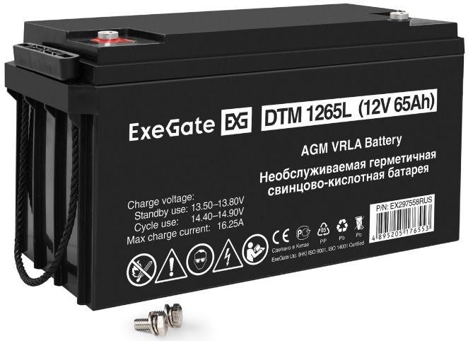 Батарея аккумуляторная  Exegate DTM 1265L 100361