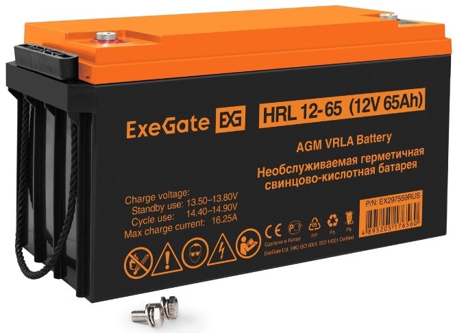 Батарея аккумуляторная  Exegate HRL 12-65 100362