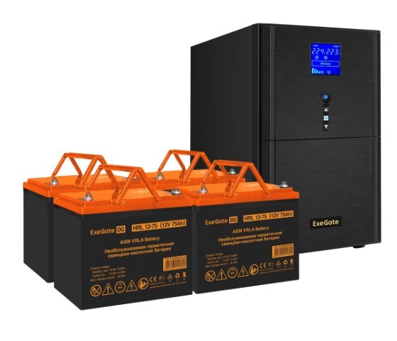 Комплект  Exegate SineTower SZ-3000.LCD.AVR.3SH.1C13.RJ.USB 102483