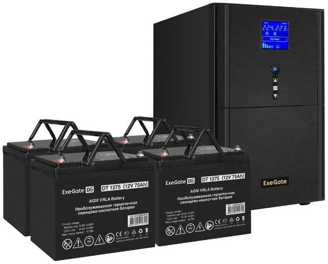 Комплект  Exegate SineTower SZ-5000.LCD.AVR.2SH.1C13.T.RJ.USB 102487