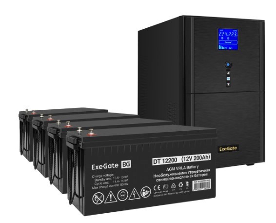 Комплект  Exegate SineTower SZ-3000.LCD.AVR.3SH.1C13.RJ.USB 102506