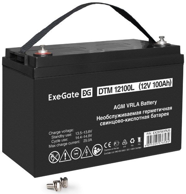 Батарея аккумуляторная  Exegate DTM 12100L 100369