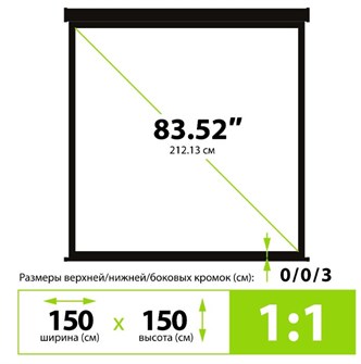 Экран  Cactus CS-PSW-150X150-BK 126241