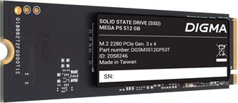 Накопитель SSD M.2 2280 Digma Mega P5 512 ГБ 103174