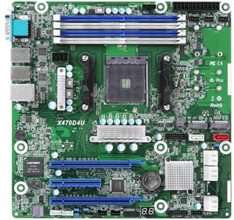 Материнская плата mATX ASRock X470D4U/VN RTL 129683