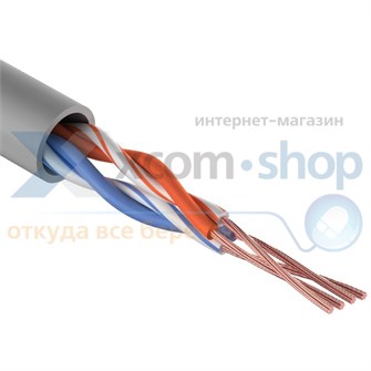 Кабель витая пара U/UTP 5e кат. 2 пары Rexant UTP 2PR 24AWG CAT5e 305м STRANDED 132220