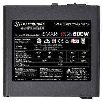 Блок питания ATX Thermaltake Smart RGB 500W 103852