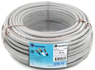 Кабель  Промэл NUM-O 2х1.5 (бухта 50м) 13321310 148289