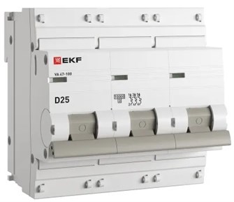 Автоматический выключатель  EKF mcb47100-3-25D-pro 149149