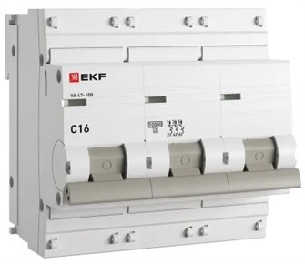 Автоматический выключатель  EKF mcb47100-3-16C-pro 149190