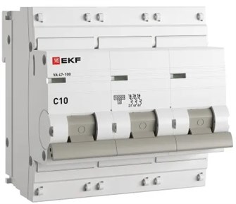 Автоматический выключатель  EKF mcb47100-3-10C-pro 149191