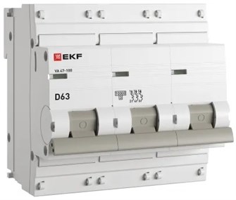 Автоматический выключатель  EKF mcb47100-3-63D-pro 149202