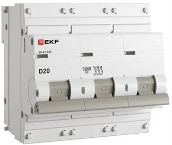 Автоматический выключатель  EKF mcb47100-3-20D-pro 149217