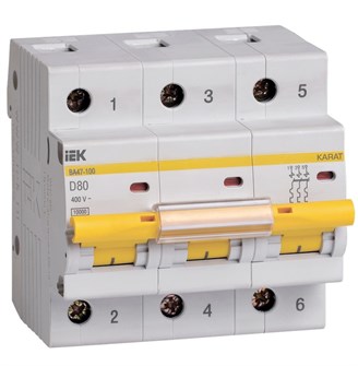 Автоматический выключатель  IEK MVA40-3-080-D 149219