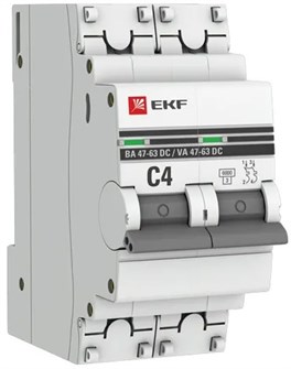 Автоматический выключатель  EKF mcb4763-DC-2-04C-pro 149283