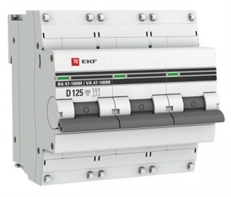 Автоматический выключатель  EKF mcb47100m-3-125D-pro 149419