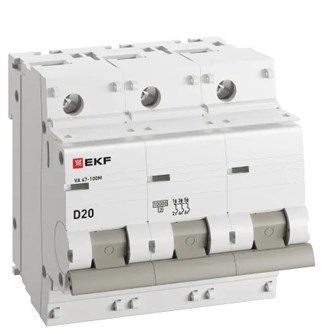 Автоматический выключатель  EKF mcb47100m-3-20D-pro 149430